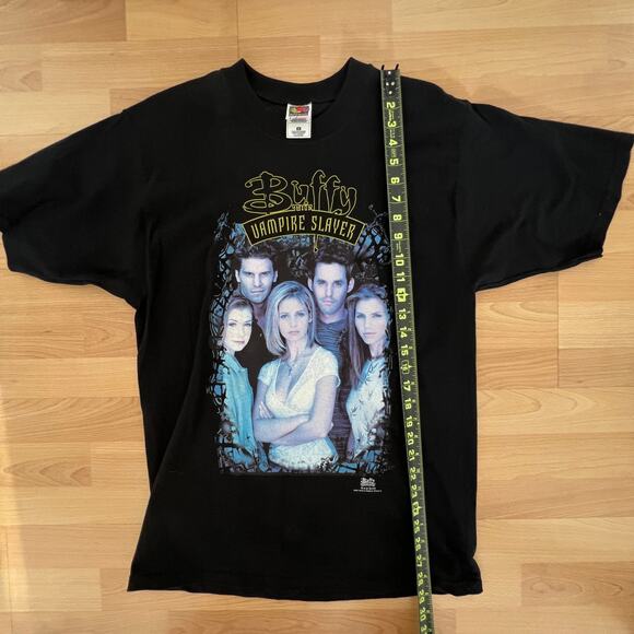 Rare 90s Buffy the Vampire Slayer T-Shirt Buffy Promo Cast Tee VTG Medium NOS - Picture 8 of 9